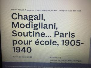 MahJ–   Chagall Modigliani Soutine– Paris pour école 1905-1940 -02 Avril au 23 Aout 2020