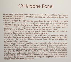 Galerie Schwab Beaubourg  » Exposition  Christophe  RONEL jusqu’au 21 Mars 2020