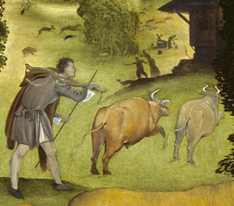 Piero di Cosimo 1505 ca La foret en feu ashmolean museum oxford detail1