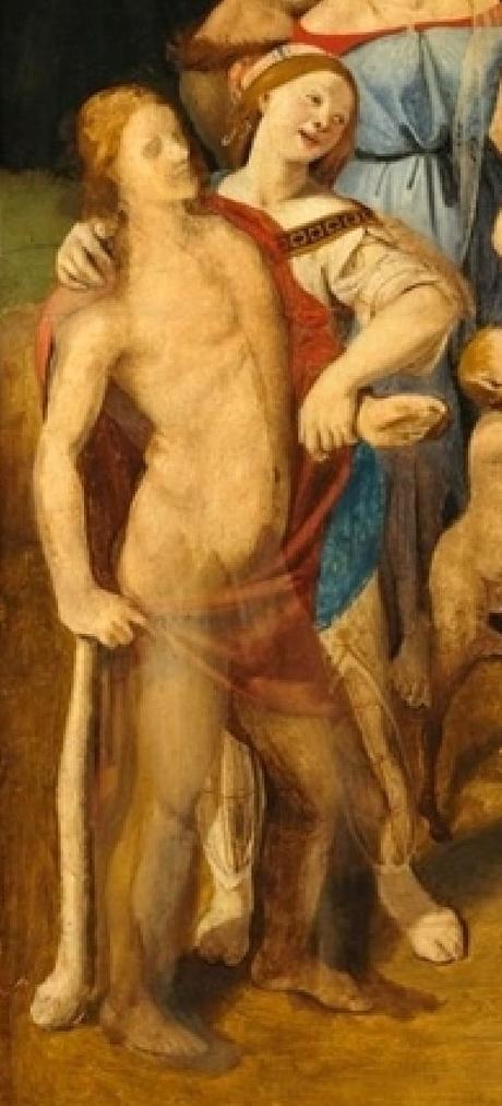 Piero di Cosimo 1500 ca Disavventure_di_Sileno Fogg Art Museum detail bacchus