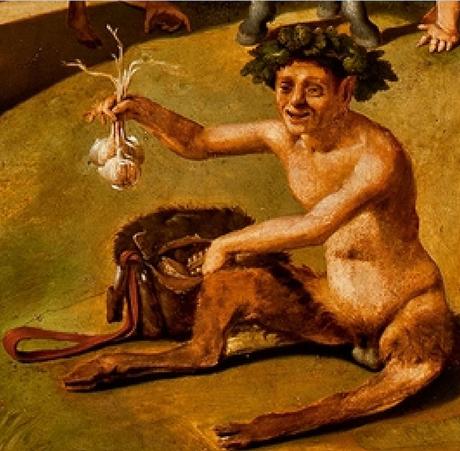 Piero di Cosimo 1499 Bacco_scoperto_miele ]Worcester Art Museum detail Pan