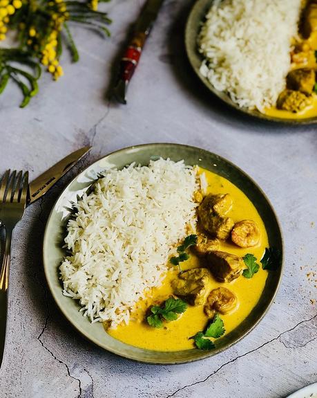 Curry de poulet & crevettes au lait de coco, une recette qui fait voyager !