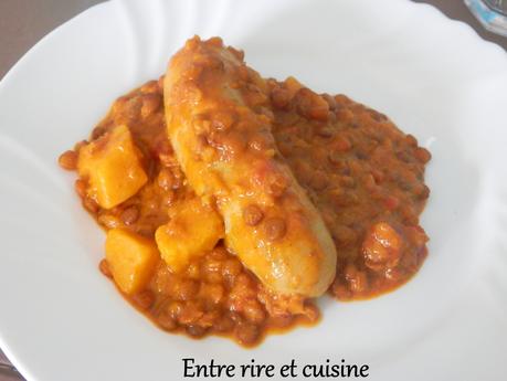 Lentilles blondes à l'indienne