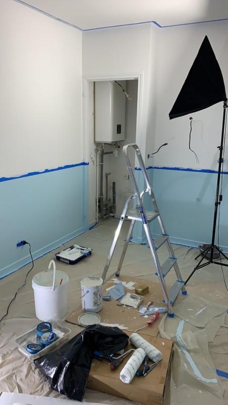 tuto travaux bricolage peinture mur bicolore étape réussir - blog décoration - clemaroundthecorner