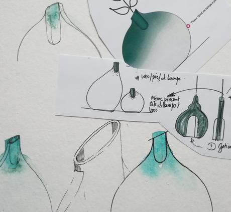 Faïences revisitées par Aurélie Richard pour les Faïencerie de Charolles