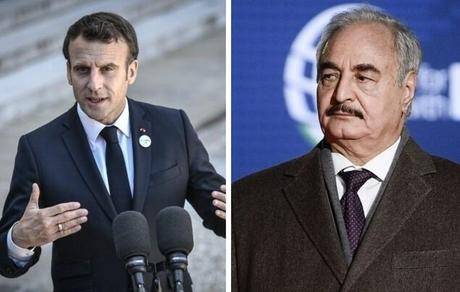Rencontre le président français Emmanuel Macron et le maréchal Khalifa Haftar Rencontre le président français Emmanuel Macron et le maréchal Khalifa Haftar