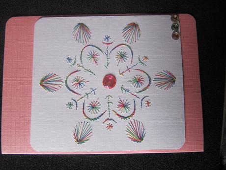 Mes ouvrages - cartes brodées - 2ème série - 2