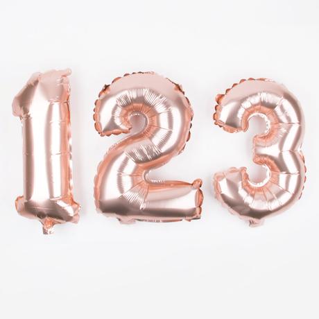ballons chiffre rose gold - My Little Day - le blog