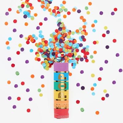 Canon à confettis multicolores - My Little Day - le blog