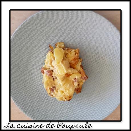 Pommes de terre à la carbonara gratinées 