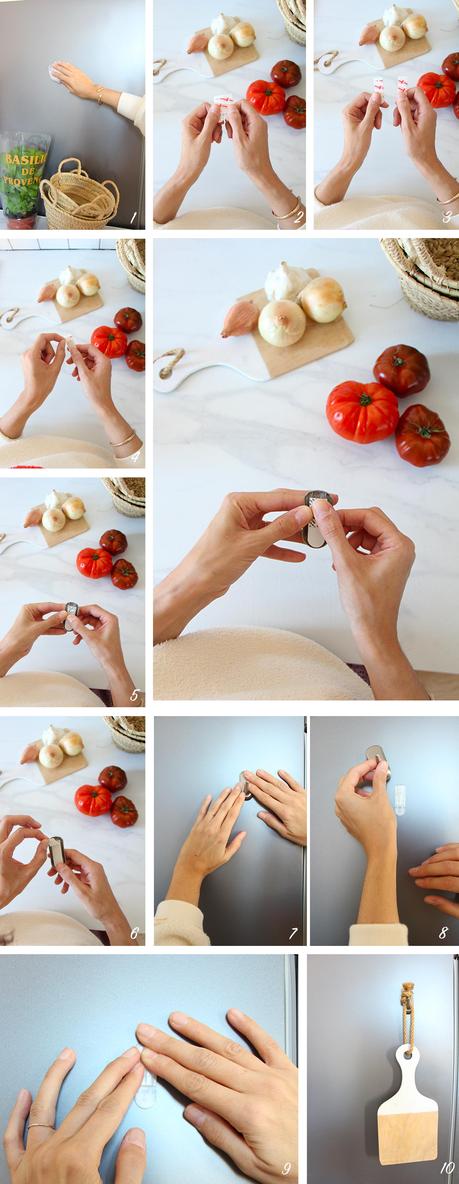 DIY cuisine accessoiriser son frigo crochets command