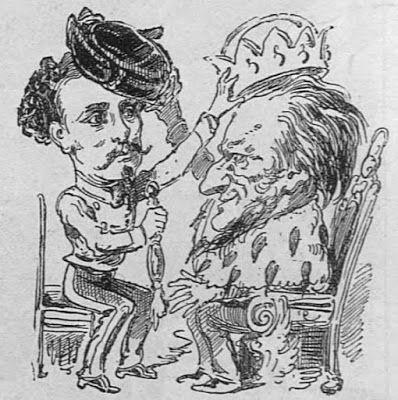 Richard Wagner et Louis II de Bavière vus par le Charivari en juin 1865