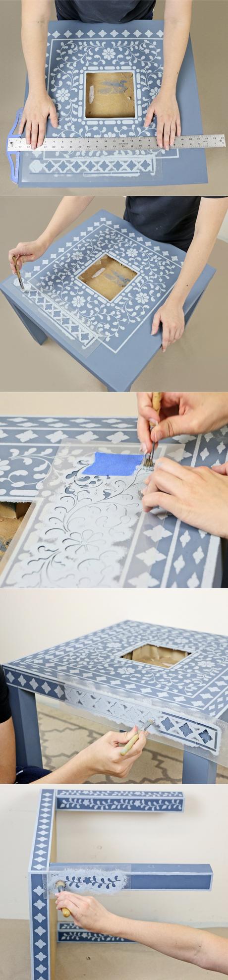 Lack IKEA hack transformer la table basse en guéridon maroccain