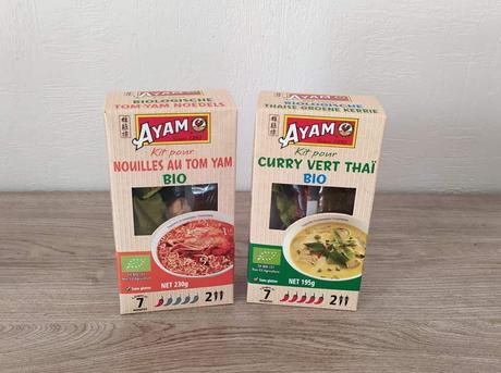 Kit pour nouilles au tom yam et kit pour curry vert AYAM