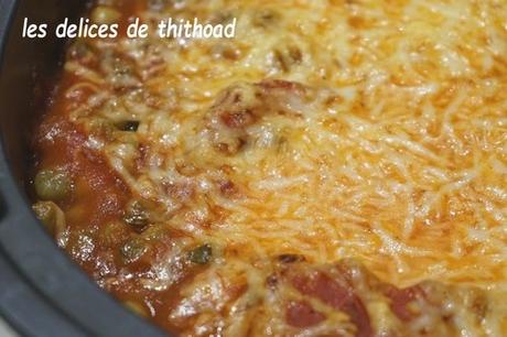 gratin de petits pois à la tomate