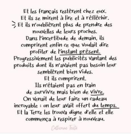 Les joies du confinement