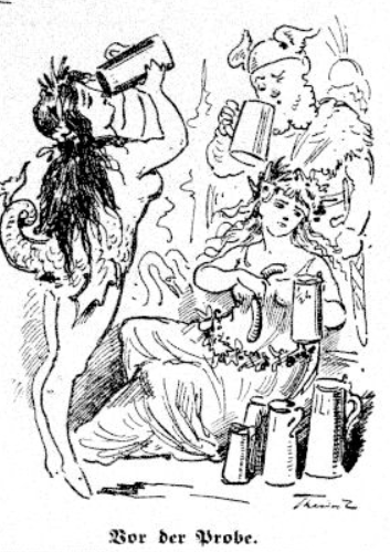 Caricatures wagnériennes - Bayreuth 1876
