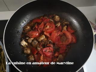 Tomates et champignons persillés
