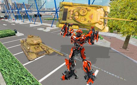 Télécharger Gratuit Real Red Ranger robot transform-Red Ranger tank 3D  APK MOD (Astuce) 2