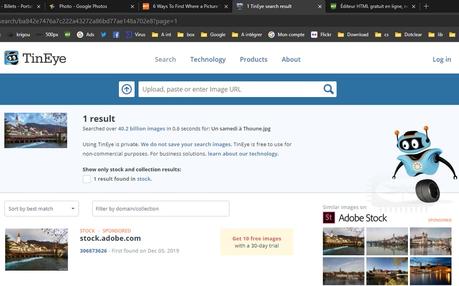 TinEye moteur recherche upload image