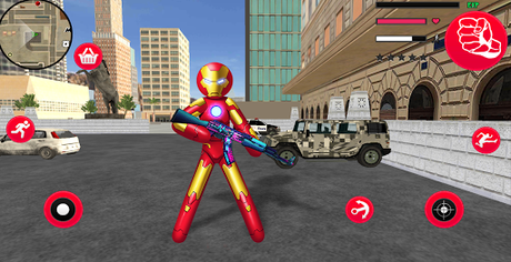 Télécharger Iron Stickman Rope Hero War Gangstar OffRoad APK MOD (Astuce) 5