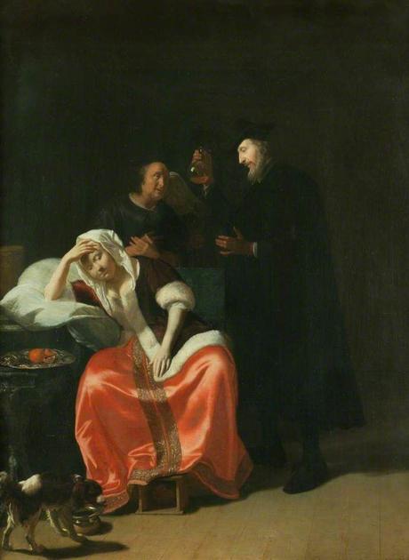 Ochtervelt-1675-Doctors-visit-Manchester-Art-Gallery