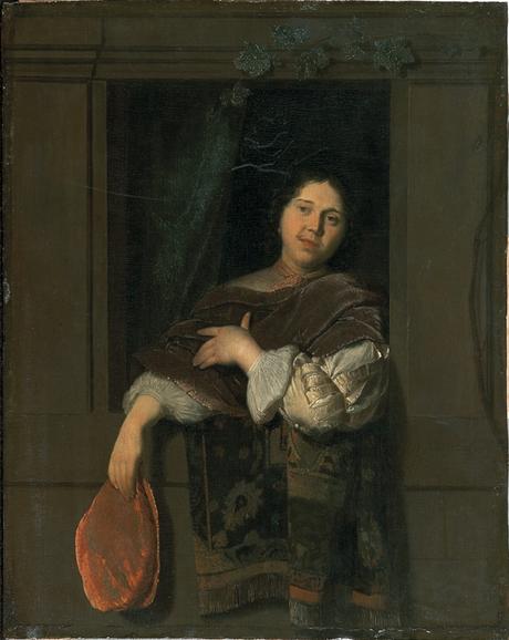 Ochtervelt 1668 Cavalier in a window Staedel Museum, Frankfurt am Main