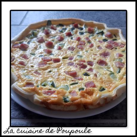 Quiche courgette, jambon, olive, sans fromage Quiche courgette, jambon, olive, sans fromage