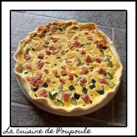 Quiche courgette, jambon, olive, sans fromage Quiche courgette, jambon, olive, sans fromage
