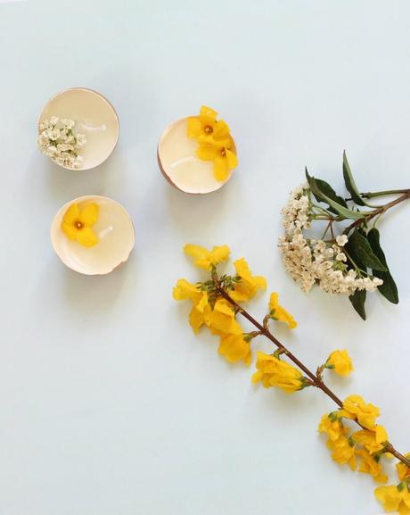 décoration de Printemps à faire soi-même bougie en fleur séchée - blog déco - clem around the corner