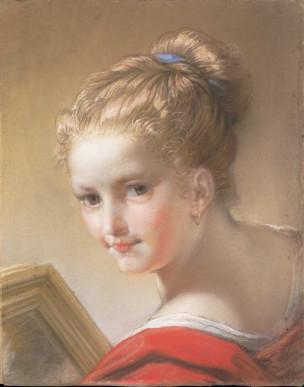  Benedetto-Luti-1717-Etude-de-fille-en-rouge-MET