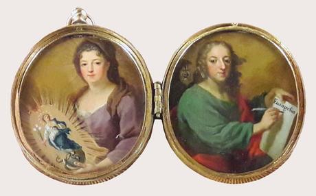 Pendants solo : masculin – féminin 1719 Miniature of Theresa Kunegunda Sobieska and her son Jean Theodore Residenz Munich