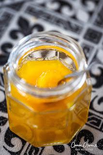 Poire safran: entre le coulis et la confiture !