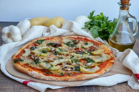 Pizza végétarienne aux légumes