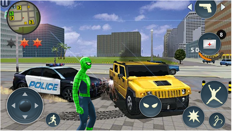 Télécharger Spider Rope Hero - Gangster Crime City APK MOD (Astuce) 2