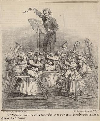 Wagner au Théâtre-Italien. Une caricature de Cham dans le Charivari.
