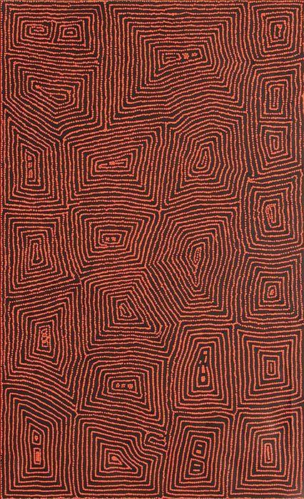 Focus sur une peinture aborigène de Barney Campbell TJAKAMARRA
