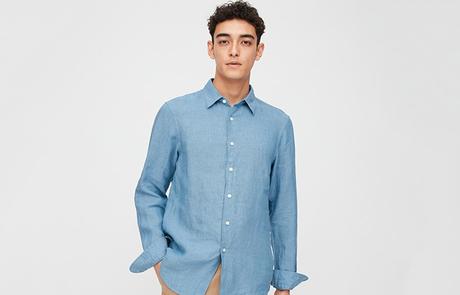 Chemise en lin pour homme - Uniqlo Chemise en lin pour homme - Uniqlo