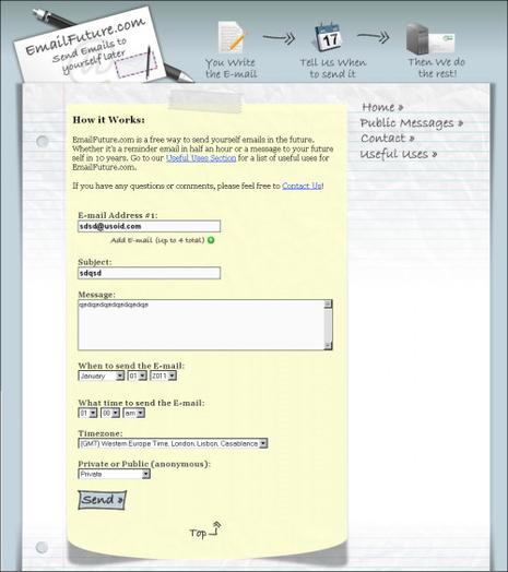 EmailFuture, envoyez des mails dans le futur