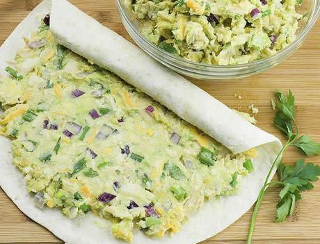 Salade roulé de poulet à l’avocat Salade roulé de poulet à l’avocat