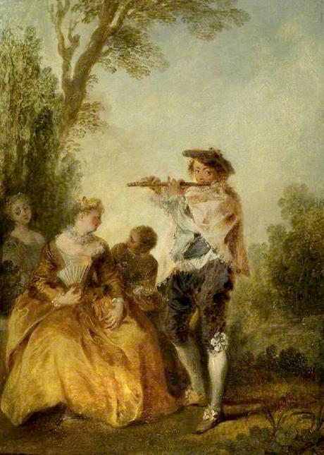 Lancret, Nicolas, 1690-1743; 'With a tender little song...'