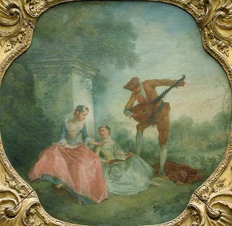 Lancret W292 LA-LECON-DE-MUSIQUE Louvre Paris