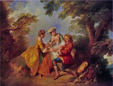 Lancret 1743 ca Le jeu du Pied-de-Boeuf coll priv
