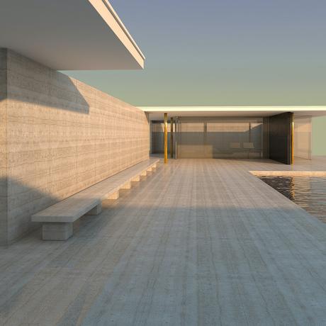 Barcelona pavillon allemand architecture Ludwig Mies van der Rohe - blog déco - clemaroundthecorner