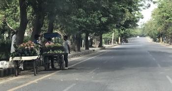 inde,corona,coronavirus,virus,covid,épidémie,routes vides,gurgaon