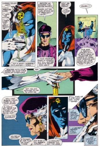 From Marvel Fanfare #40, “Deal with the Devil!” (1988). Script by Chris Claremont, pencils by Craig Hamilton, inks by Rick Bryant, colors by Petra Scotese, letters by Jim Novak.