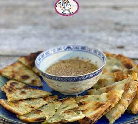 Pancakes chinois aux oignons verts vegan