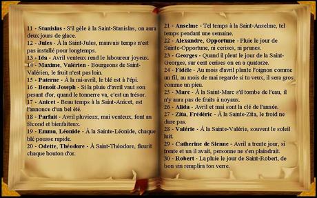 Divers - Les mois de l'année et leurs dictons - 1