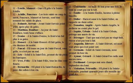 Divers - Les mois de l'année et leurs dictons - 1