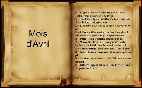 Divers - Les mois de l'année et leurs dictons - 1